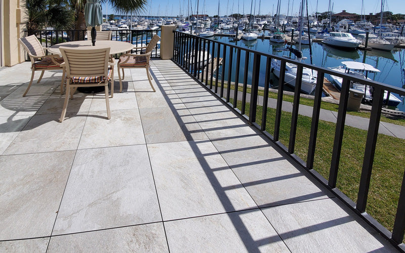 Porcelain Pavers - Quartzite "Silver White"
