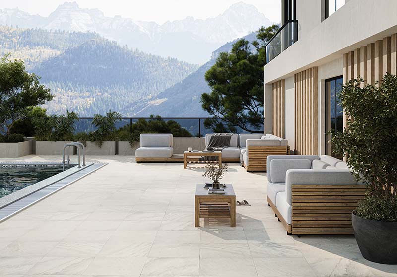 Porcelain Pavers - Quartzite "Crystal White"