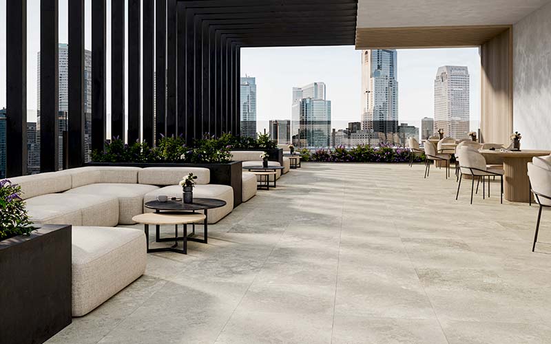 Porcelain Pavers - Travertine Look "Avorio"