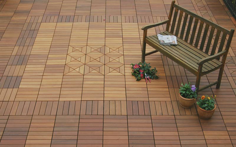 Interlocking Ipe Wood Tiles