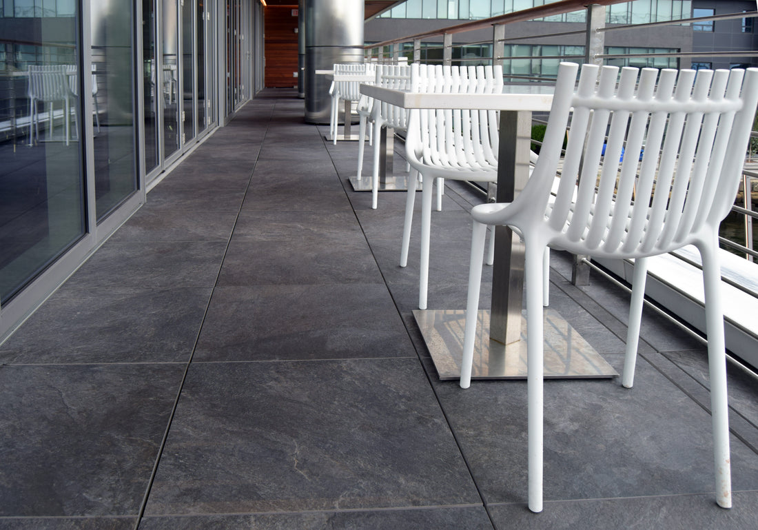 Porcelain Pavers - Quartzite "Silver Black"