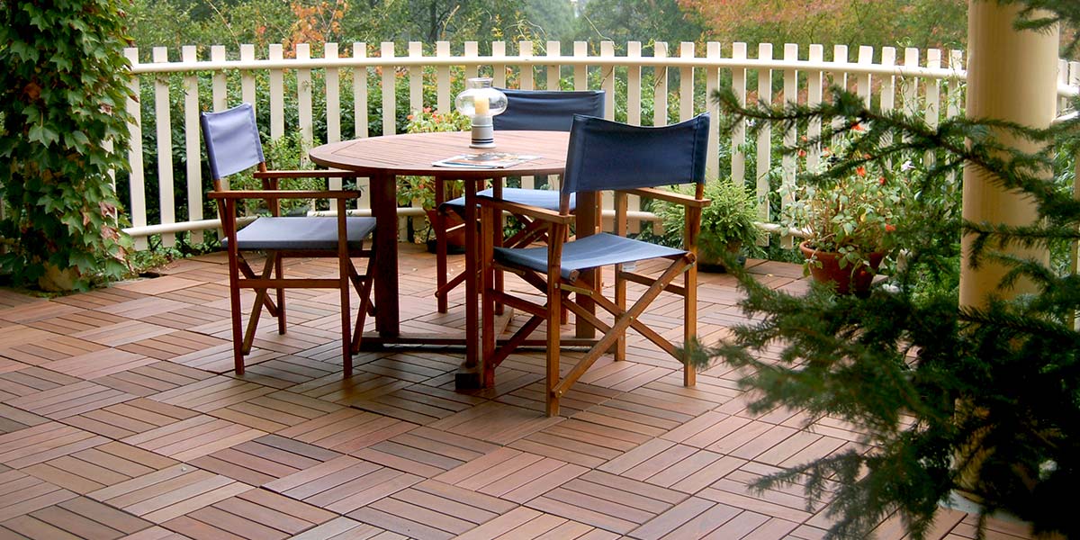 Interlocking Ipe Wood Tiles
